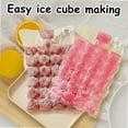 thumbnail image 4 of 100 Counts Disposable Ice Cube Bags with Funnels, Ice Cube Mold Trays, Self-Seal Freezing Maker, Stackable Easy Release Cooler Bag for Food Drink, 4 of 5