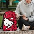 thumbnail image 6 of Custom Backpack Hello Kitty 17-Inch Anime Backpack Laptop Backpack Lightweight Water-Resistant Spacious for Work Or School, 6 of 9