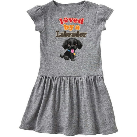 

Inktastic Labrador Retriever Dog Black Lab Gift Toddler Girl Dress