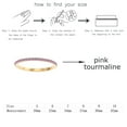 thumbnail image 6 of VESITIM 14K Gold Plated Solid Pink Tourmaline Birthstone Ring Simulated Diamond Stackable Ring Eternity Bands for Women Size 7, 6 of 6