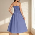 thumbnail image 5 of Njagoc3 Womens Strapless A - Line Midi Dress, Solid Color for Summer Evening & Party Events, 5 of 6