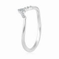 thumbnail image 2 of CAUER 14K White Gold Plated Round Moissanite Shavron Band Ring for Women – Elegant Statement Jewelry Gift with Certificate & Lifetime Warranty, 2 of 5
