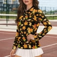 thumbnail image 2 of Yuyamidu Maple Leaves Golf Shirt for Women Golf Lovers Fall Long Sleeve Golf Tops Athletic Golf Wear Thanksgiving Zip Up Tennis Shirts Size XL, 2 of 8