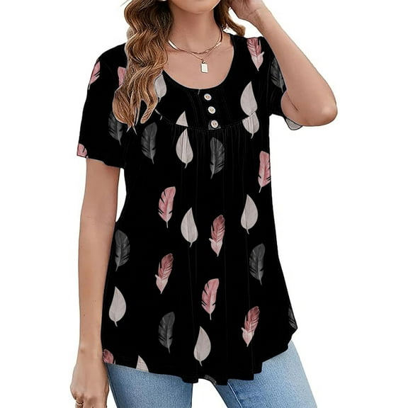 Women's Short Sleeve T-shirt Women'S Tunic Tops For Leggings Short Sleeve Shirts Up Casual Ruched Blouses Clothes,Black Women's Short sleeve T-shirt XL