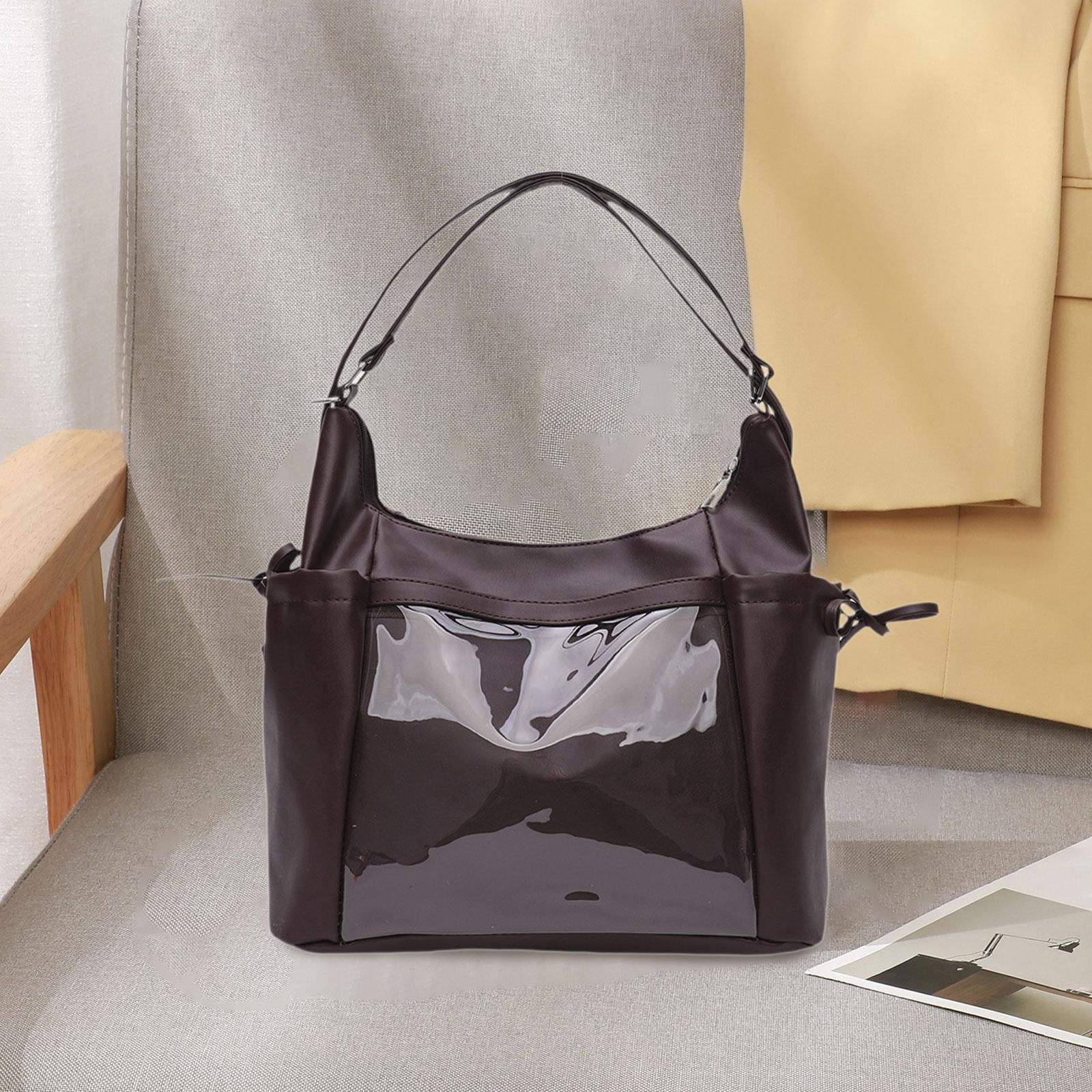 Abbraccia Ita Bag Uniform Bag DIY Multipurpose Transparent Purse Handbag Backpack for Gifts Anime Dolls Display Party Shopping Students Dark Brown