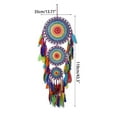 thumbnail image 4 of Indian Three-ring Dream Catcher Wall Handmade Wall Wedding Favor Bedroom Nursery Home Decoratiobn Supplies, 4 of 6