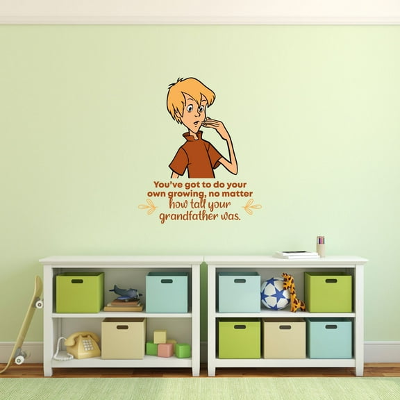 Growing Sword in the Stone Quote Cartoon Quotes Decors Wall Sticker Art Design Decal for Girls Boys Kids Room Bedroom Nursery Kindergarten Home Decor Stickers Wall Art Vinyl Decoration (30x27 inch)