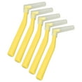 thumbnail image 3 of 5 cepillos interdentales en forma de L, limpieza eficaz, eliminación de placa, cepillo para aparatos dentales, color amarillo, 3 of 14