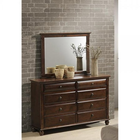 Roundhill Furniture Concord Solid Wood Construction Dresser And