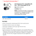 thumbnail image 2 of A/C Compressor Kit - Compatible with 2011 - 2012 Lincoln MKS 3.5L V6, 2 of 2