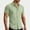 Mint Green, variant on Men's Linen Short Sleeve Shirts Cotton Casual Lightweight Button Down Shirt Beach Vacation Summer Top Beach Shirt Army Green S