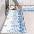 thumbnail image 2 of Kitchen Rugs Sets Of 2,Blue Ethnic Floral Border Pattern Anti Fatigue Kitchen Mat Rugs Non Slip Washable,Decorative Kitchen Floor Mats for Kitchen,Sink,Laundry,17"X47", 2 of 5
