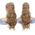 thumbnail image 3 of MY-LADY Drawstring Big Wavy Ponytail Curly Clip in Hair Bun Extensions Synthetic Long Hair for Women Black Brown Blonde 24", 3 of 7