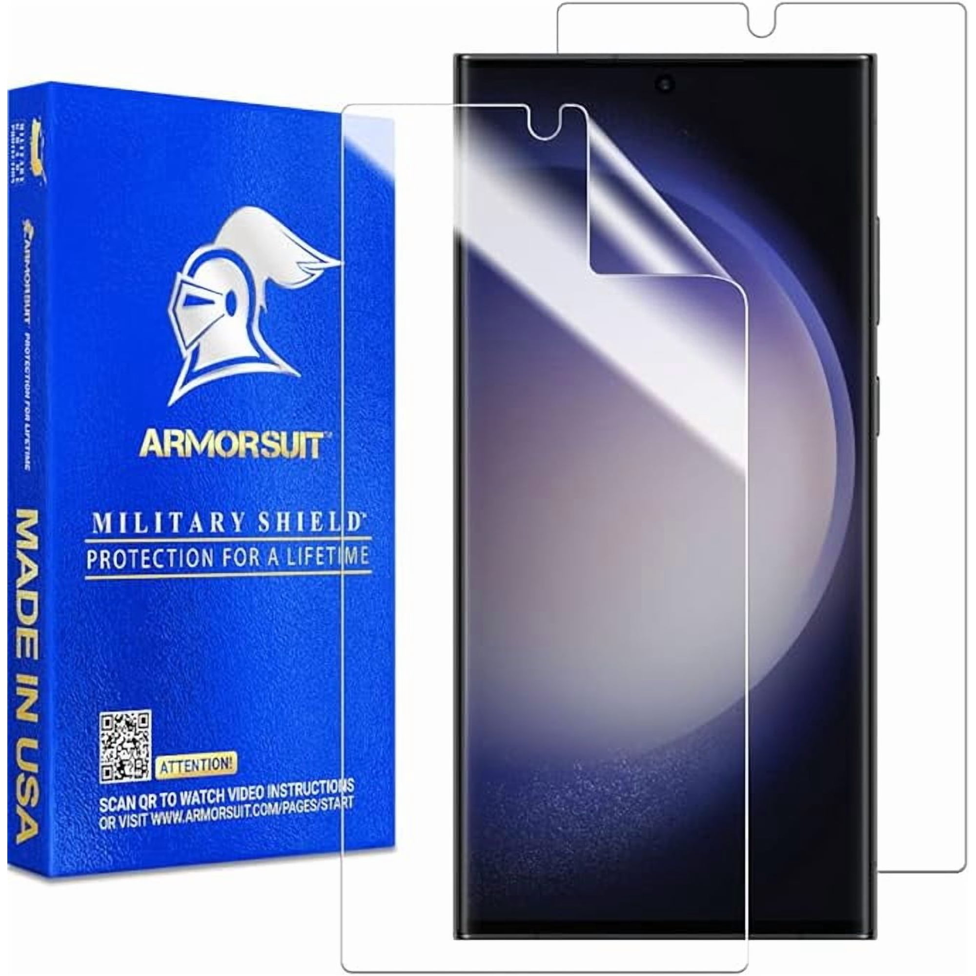 ArmorSuit 2 Pack MilitaryShield Screen Protector Designed for Samsung Galaxy S23 Ultra 5G (6.8 Inch, 2023 Release) Case Friendly HD Clear Film - Made in USA