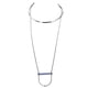 thumbnail image 3 of Elegante collar con colgante de declaración, gargantilla de doble capa, collares para mujer, cuello de mujer Plata Salvador Joyería de boda para mujer, 3 of 10