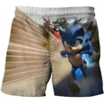 thumbnail image 3 of Pantalones de playa Sonic The Hedgehog para niñas y niños, estilo Harajuku, ropa para parejas, pantalones cortos con estampado de dibujos animados en 3D, 3 of 5