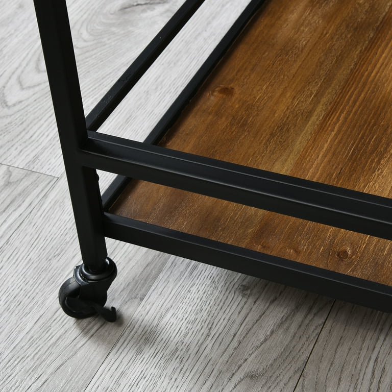 FirsTime & Co. Black Gardner Bar Cart, Industrial, Metal