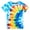 Tie Dye-Blue Colorful, variant on Boys Girls Tie Dye Shirt Hippies Senior Rainbow Tees T Shirts for Kids 4-14 Years