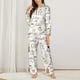 thumbnail image 2 of Balery Coffee Conjunto de Pijama con Estampado para Mujer, Conjunto de Dos Piezas con Manga Larga, Ropa de Dormir Suave con Bolsillos, Pijamas Cómodos-Large, 2 of 7