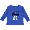 thumbnail image 3 of Inktastic Walk by Faith Quote Boys or Girls Long Sleeve Toddler T-Shirt, 3 of 5