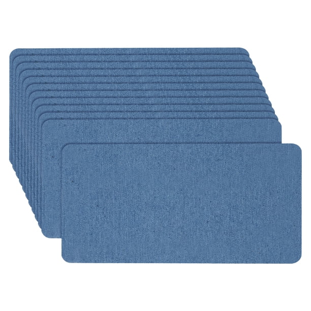 Uxcell 12 Pcs Parches de Planchar de Denim para Ropa Parches de Denim Azul