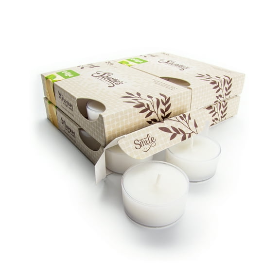 White Chocolate Mint Tealight Candles Bulk Pack - 24 White Premium Scented Tea Lights - Shortie's Candle Company