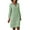 Green, variant on HONHUZH Womens Plus Size Wedding Guest Dresses Cotton Liene Dress Solid Dress With Pocket Loose Dress