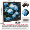 thumbnail image 3 of 1pc Blue Hydrangea Rustic Wood Wall Art - Farmhouse Floral Decor with Vibrant Floral Painting, Wood Frame, 8x8 Inch, Perfect for Bedroom, Kitchen., 3 of 9