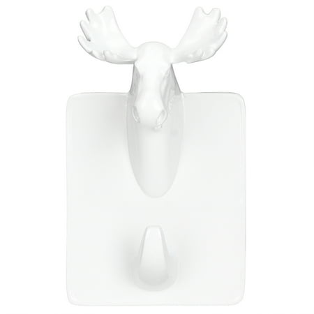 

2024 Multi function Resin White Elk Shape Hook Wall Hanging Room Coat Hook Hanger Christmas Decorations