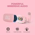 thumbnail image 4 of myFirst Voice 2 Kids Karaoke Machine Portable Bluetooth Speaker, Wireless Microphone, 5 Voice Changer (Pink), 4 of 6