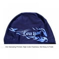thumbnail image 2 of Professional Version Polyester Breathable Non-Waterproof Cloth Fabric Swim Cap Swimming Hats Bathing Cap for Water Sports, 2 of 6