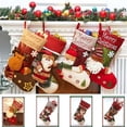 thumbnail image 2 of 1 pieza de calcetín navideño, muñeco de nieve, Papá Noel, alce, bolsa de regalo de dulces para niños, calcetín, decoración para chimenea, adornos para árbol de Navidad, soporte para Año Nuevo, 2 of 5