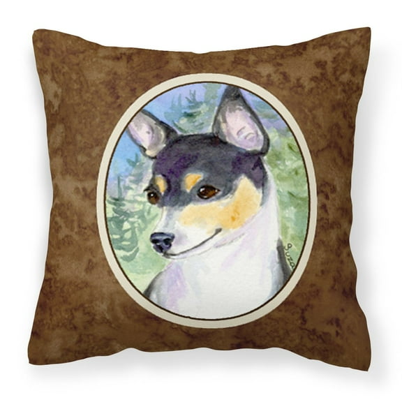 Carolines Treasures SS8927PW1414 Rat Terrier Fabric Decorative Pillow, 14Hx14W, multicolor