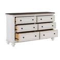 thumbnail image 6 of Antique White Finish Traditional Bedroom Queen Size Bed 2x Nightstands Dresser Mirror Chest 6pc Set Wooden Bedroom Furniture, 6 of 7