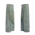 thumbnail image 2 of Mens Washed Wide Leg Baggy Jeans Relaxed Fit Casual Durable Everyday Wear Trendy Street Style for Men Comfortable, 2 of 8