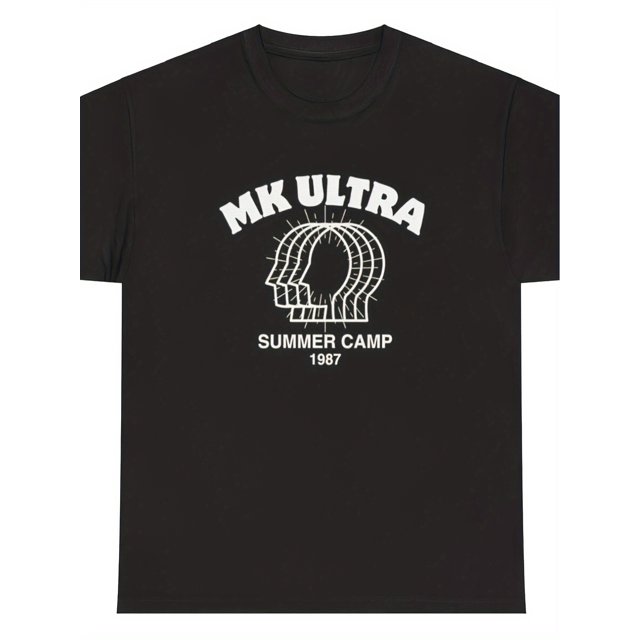MK Ultra Summer Camp 1987 Humor Tee - Soft Cotton, Breathable & Comfortable Round Neck T-Shirt for Men, Casual Sporty Tee, Summer Gifts