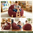 thumbnail image 5 of Bean Bag Chair with Filling, Tufted Fluffy Bean Bag Sofa with Memory Foam for the Living Room, Halls of Residence and Flats (Red), 5 of 7