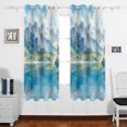 thumbnail image 2 of Mountains Trees Sea Sky Blackout Curtain Panels 63x55in Drapes Privacy Assured for Living room Bedroom Bathroom 2 panels set, 2 of 5
