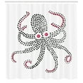 thumbnail image 3 of Nautical Sea Creatures Octopus with Rhinestone Art Decor XLong Shower Curtain, 3 of 3
