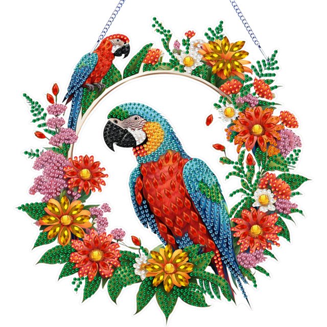 Pendientes Arte Diamante Diamantes 5D Diy Pasos Forma Especial Pájaro para La Ventana Del Jardín Ventanas