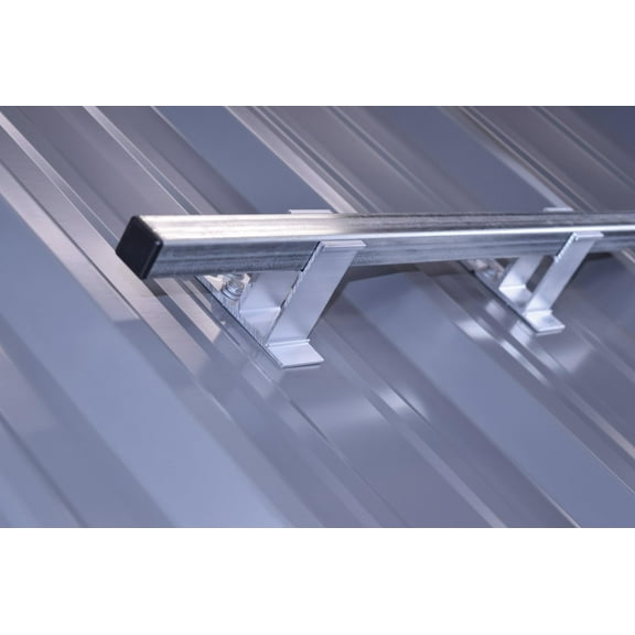 6 ft SnoBar Galvanized Steel & Aluminum Snow Rail Kit for Screw-Down Metal Roofs – Includes Brackets, End Caps & Screws – Heavy-Duty Snow Retention