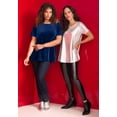 thumbnail image 5 of Roaman's Women's Plus Size Velour Swing Tee, 5 of 5
