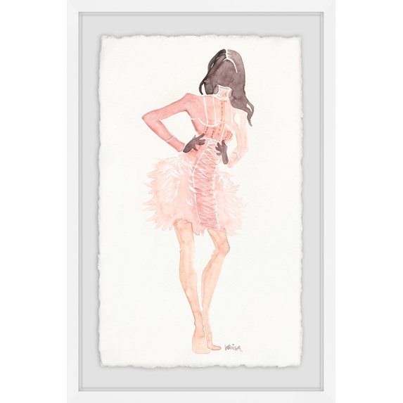 Dusty Pink Framed Painting Print