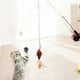thumbnail image 3 of Greeniant Juego interactivo con caña de pescar en forma de pez, juguete para gato, caña de pescar para gato, juguetes con plumas de plástico Juguetes para gatos pescado rojo, 3 of 6