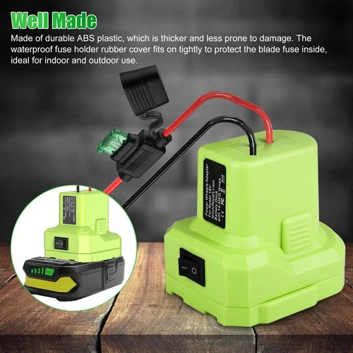 DIY for Power Wheel Adapter for Ryobi 18V Li-ion Battery Converter With Switch