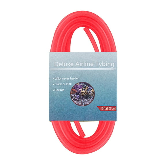 Red Aquarium Air Hose 4*6mm - High-Vis PVC Oxygen Tubing for Cichlid Tank, Air Pump, Dosing Pump (Alert Color)