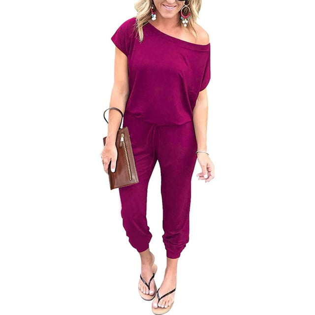 Mono PRETTYGARDEN 2025 Hombros Descubiertos Morado XL