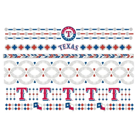 Texas Rangers Metallic Fashion Tattoos - No Size