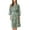 Green, variant on Women's Waffle Knit Robe Tropical Vacation Holiday Bath Hotel Knee Length Kimono Robe Palm Tree Printed Bathrobe Lightweight V Neck Short Sleeve SPA Hot Tub Green X-Large-XX-Large