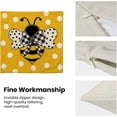 thumbnail image 2 of Summer Outdoor Pillow Covers 18x18 Inch 2 Pcs, Mustard Yellow Honey Bee Polka Dots Decorative Throw Pillows,Bumble Bee Farmhouse Decor Pillowcase Linen Cushion Cover for Home Couch Sofa Bed, 2 of 6